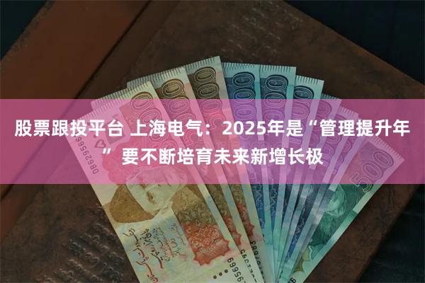 股票跟投平台 上海电气：2025年是“管理提升年” 要不断培